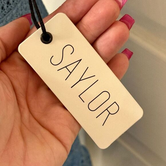 NWT Saylor Zazie Dusk Blue Lace Ruffle Meager Sleeves Lined Mini Dress Size XS - Picture 6 of 12